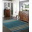 Dolley Cotton Striped Area Rug in Teal-903006031