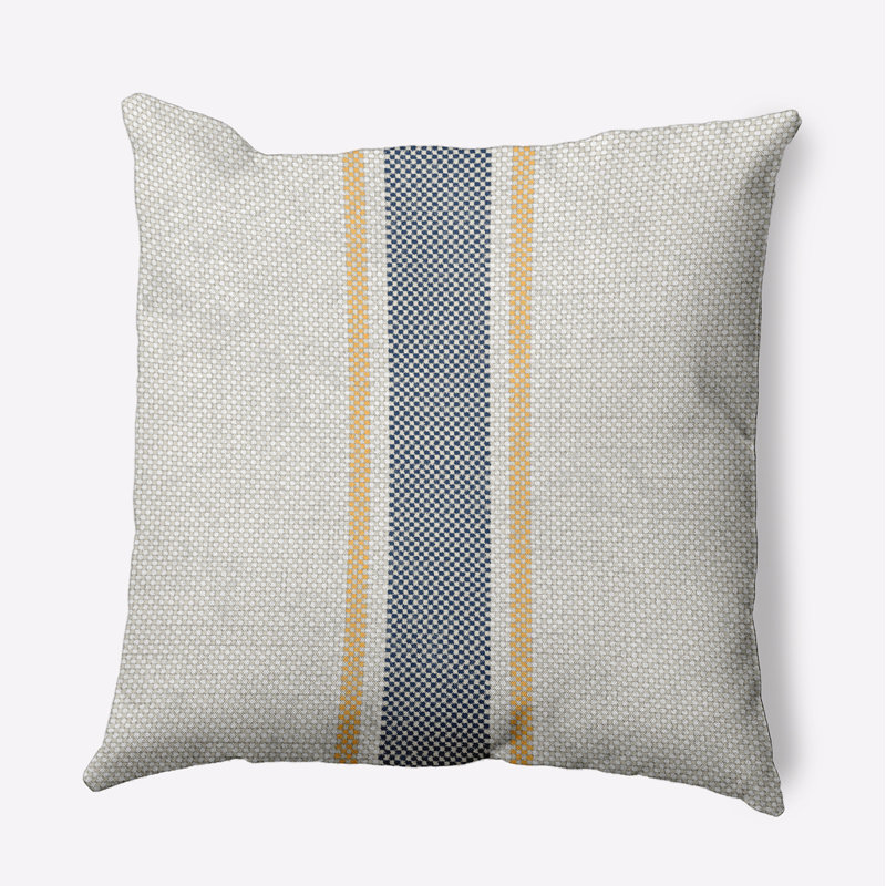 Farmers Market Grain Sack Pillow Cover & Insert, Yellow, 18" x 18"