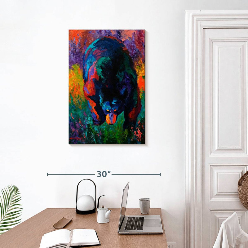 Brampt Grounded Black Bear, 30" H x 20" W