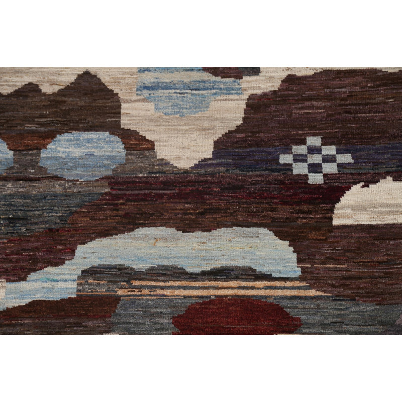 Contemporary Abstract Area Rug 6x8