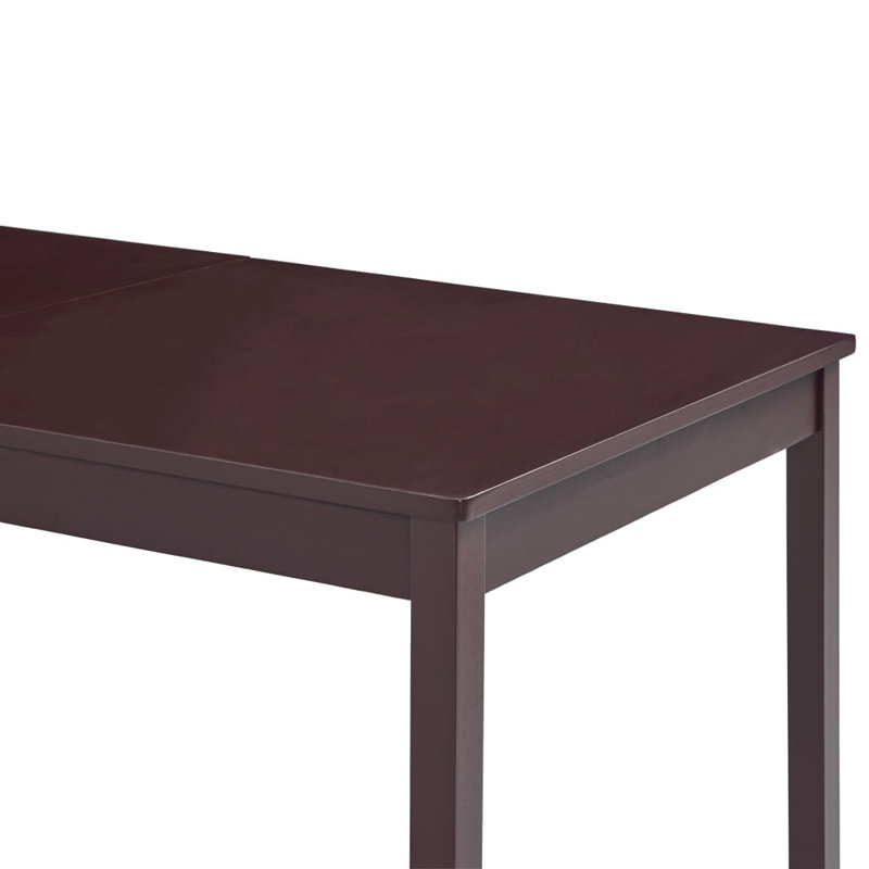 McMahon Solid Wood Dining Set, Dark Brown, H73 x L180 x W90cm