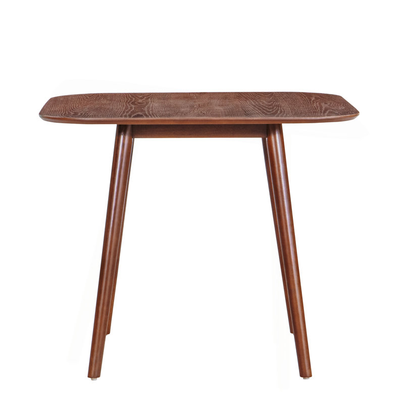 Table de salle à manger moderne moderne carrée, Noyer foncé