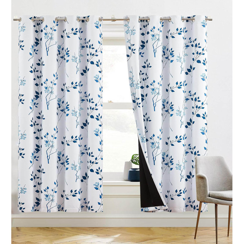 Blackout Curtain Pair, Blue/Navy