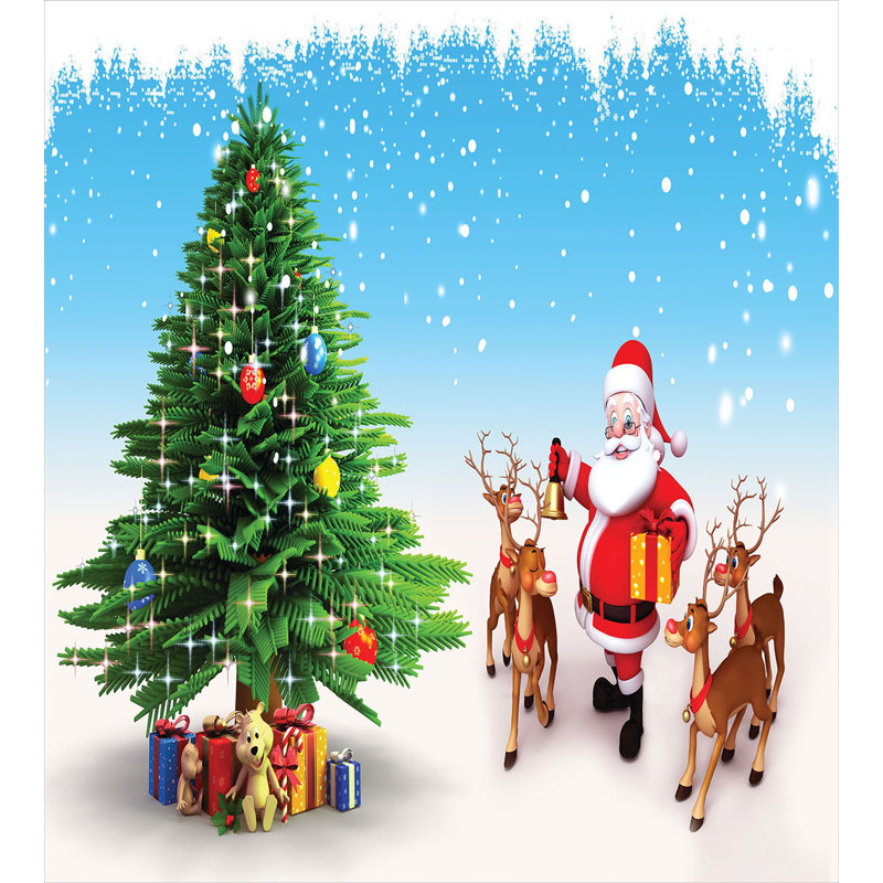 Santa Claus Twin Size Festive Duvet Cover Set