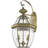 10.5in 2-Light Outdoor Wall Lantern Pendant Fixture with Clear Beveled Glass Shade-101230907
