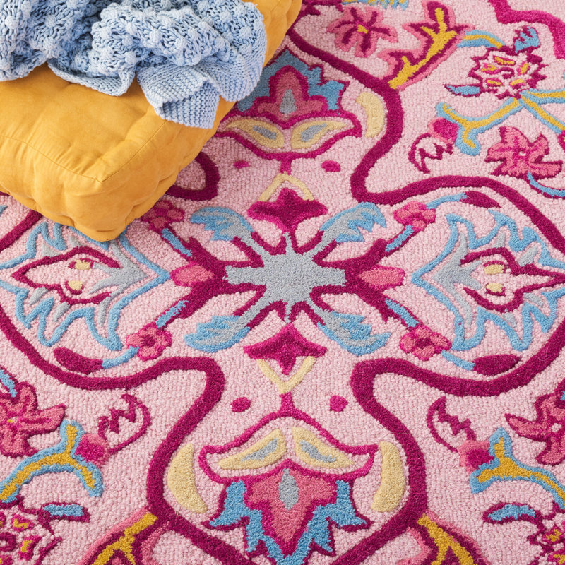 Tapis oriental en laine touffeté à la main Blokzijl, Rond 5 pi