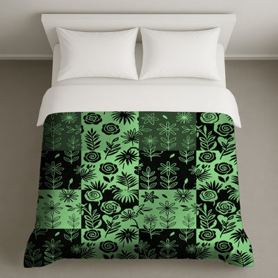 Green Botanical Patchwork Duvet Covers