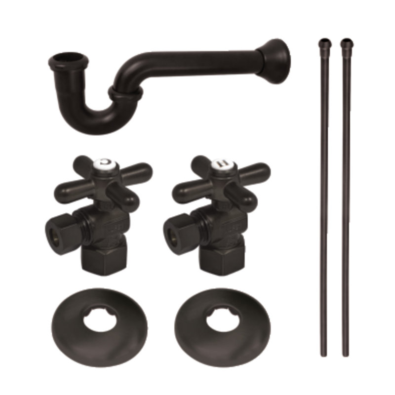 Kingston Brass Gourmet Scape Traditional Plumbing Supply Kit Combo with 1-1/2" P-Trap, Oil Rubbed Bronze