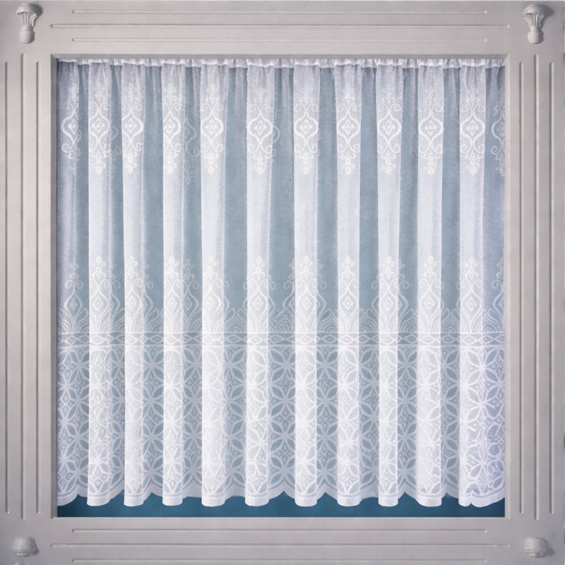 Floral Ruffled Cafe Curtain, 91cm W x 91cm L