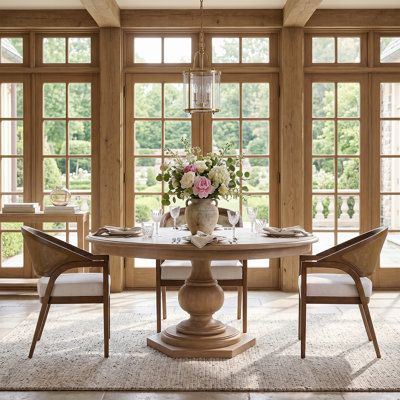 Ensemble de salle à manger 60 pièces avec chaise en rotin Aliha Chanson Manor