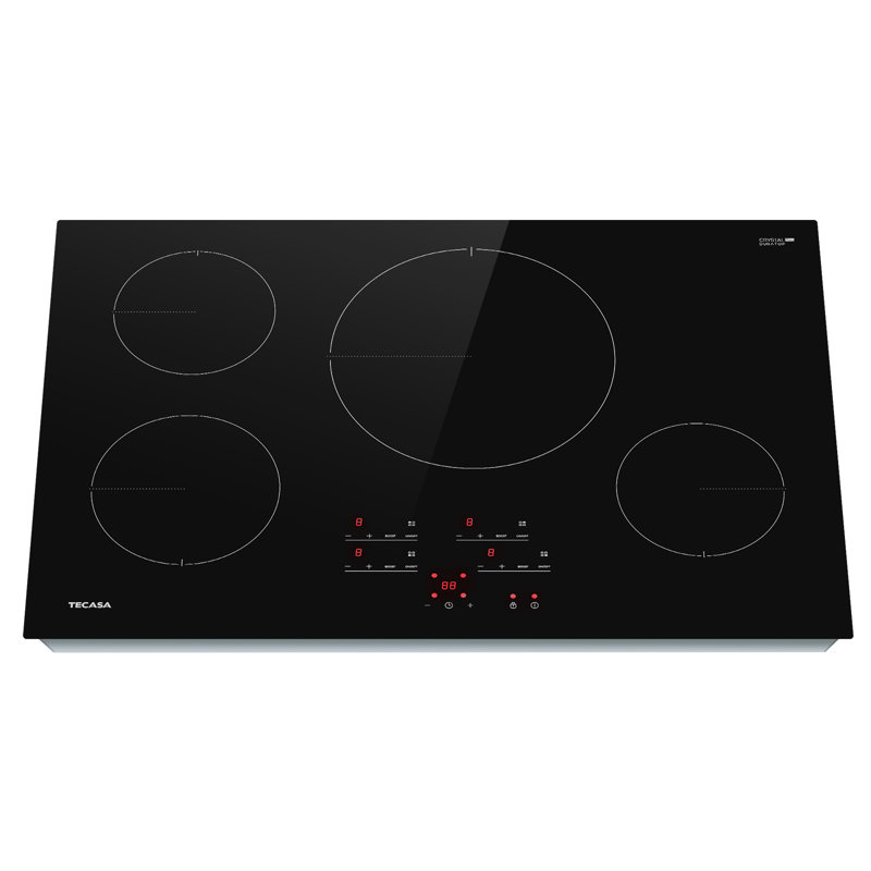 Plaque de cuisson à induction 4 brûleurs de 30 po avec fonction d'amplification et de contrôle tactile, noir