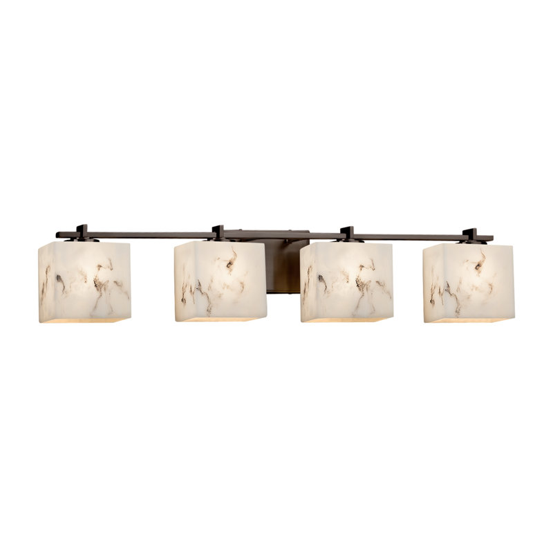 Éclairage pour meuble-lavabo 4 lumières Donatelli, Noir mat