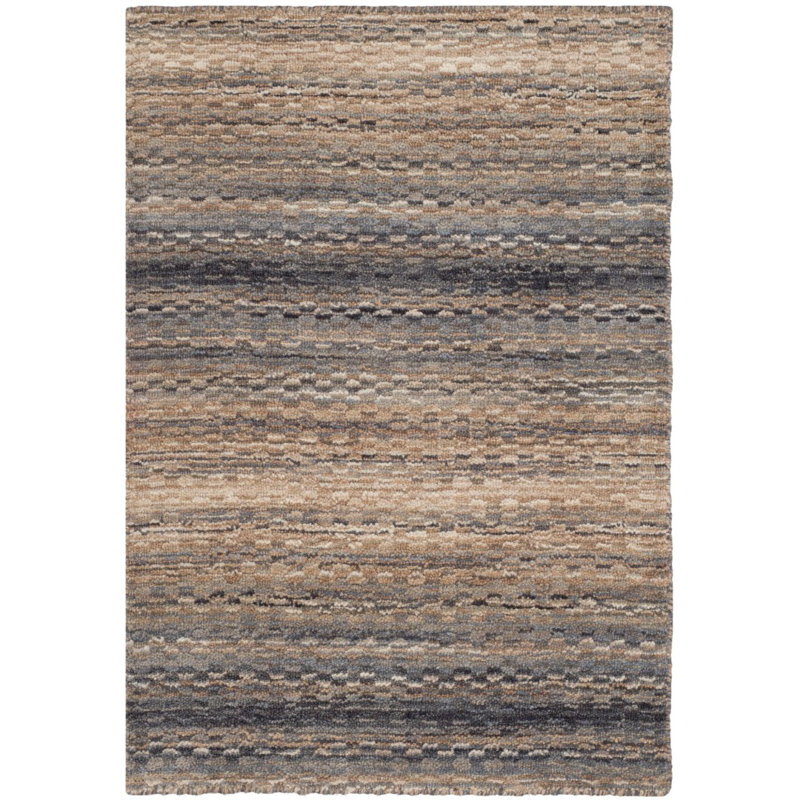 Tapis gris / brun en laine Hossain, Rectangle 2 pi x 3 pi