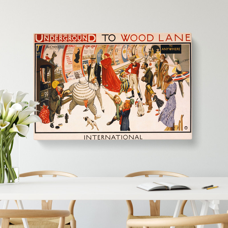 London Underground To Wood Lane, 50cm H x 76cm W x 3cm D