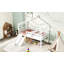 Lit simple mezzanine bas avec glissoire, échelle-124917617