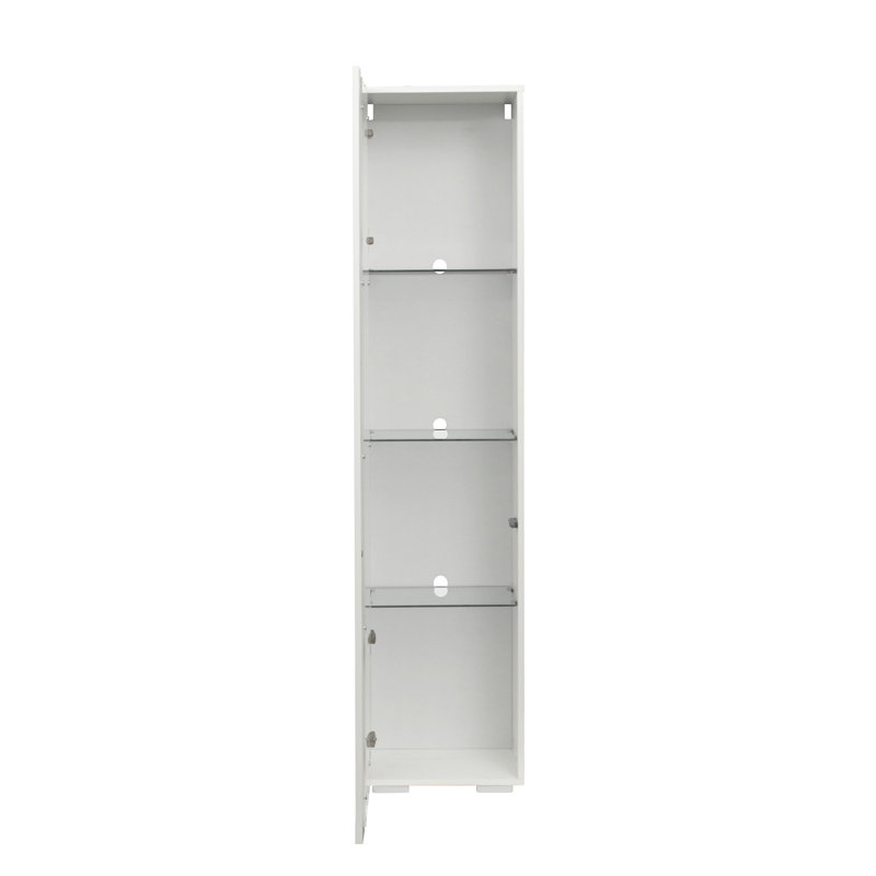 Vitrines Omari avec éclairage à DEL et tablettes, Blanc