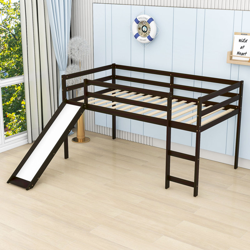 Emens Kids Twin Loft Bed, Espresso