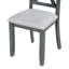 Table de salle à manger pliable en bois massif 6 de couleur grise, table, 4 chaises, banc, espace pour 6 culinaires Delight 6, bois gris, chaises et espace spacieux