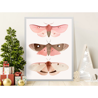 Moth Wall Art, Insect Print, Nature Wall Decor, Botanical Art Print, Framed Wall Art, Multiple Sizes, Home Decor, Gift Idea