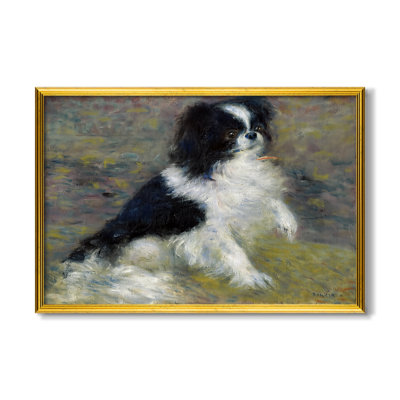 Tama, le chien japonais, v. 1876-Pierre-Auguste Renoir-Toile encadrée sur mesure