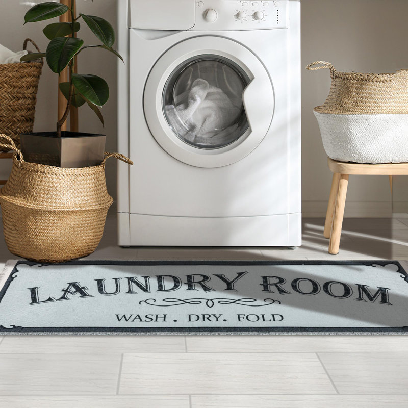 Tapis de couloir en coton infroissable à tissage plat