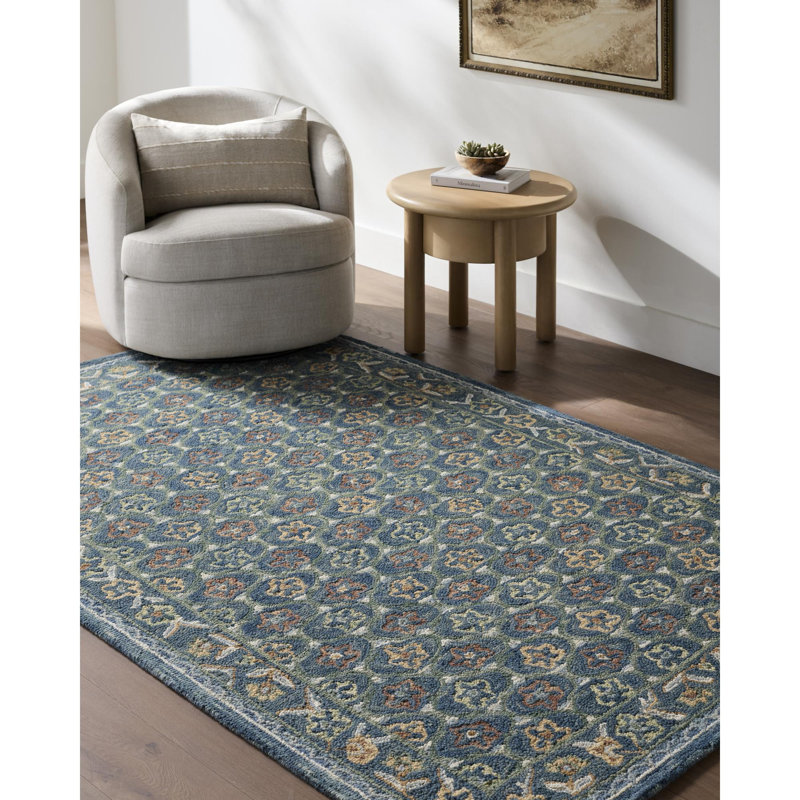 Tapis fait à la main Manor, Rectangle 5 pi x 7 pi 6 po