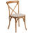 Arquit Series Stackable Wood Cross Back Bistro Dining Chair with Cushion-1004673625-1039790957