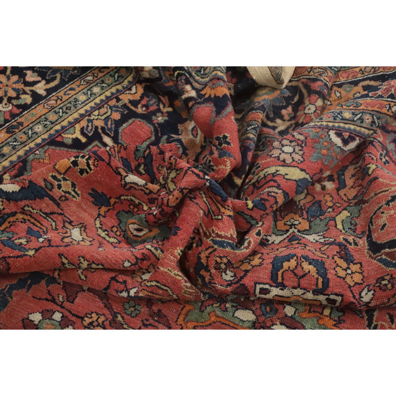 Tapis traditionnel à teinture végétale pré-1900 10 x 13