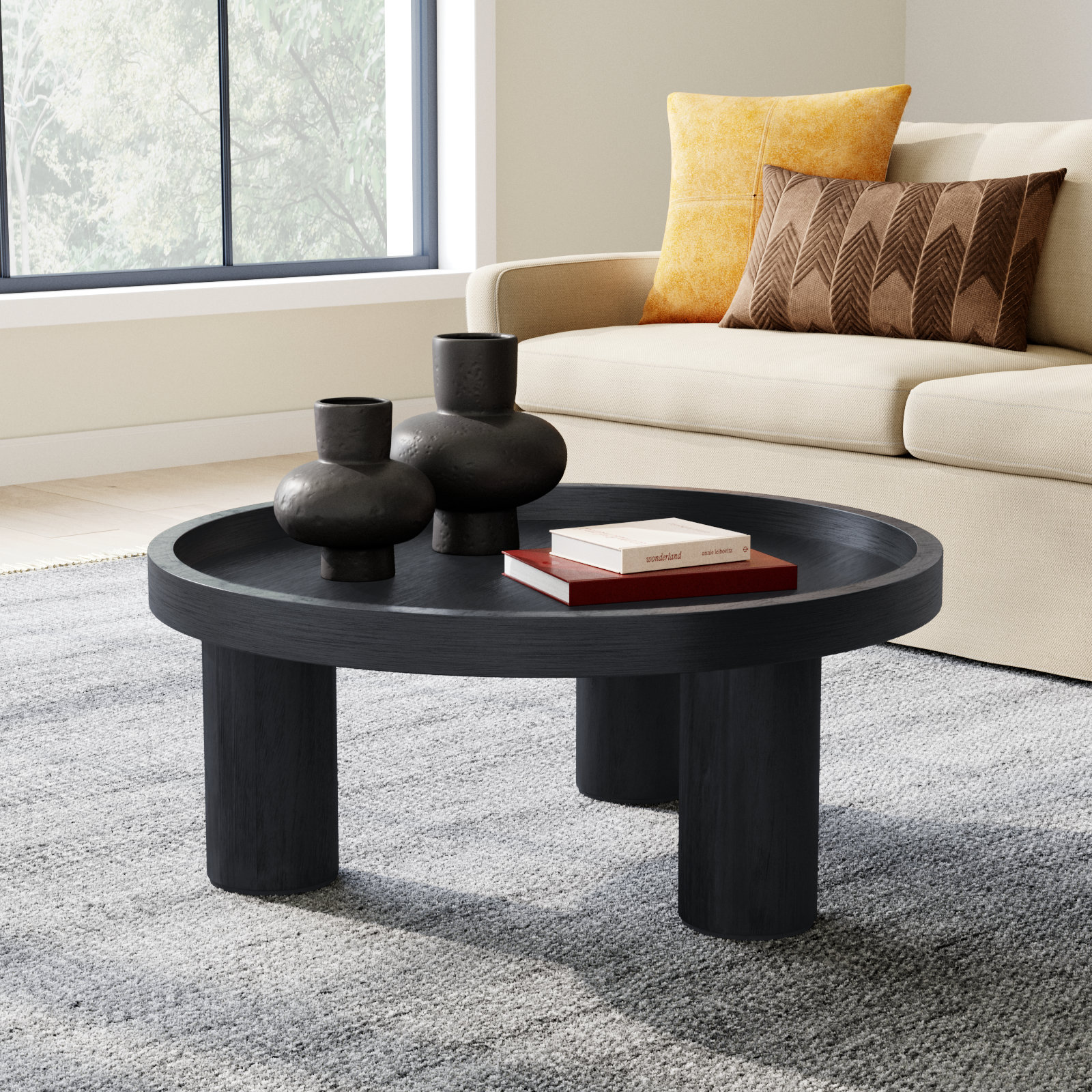 Eleanne Single Coffee Table, Black