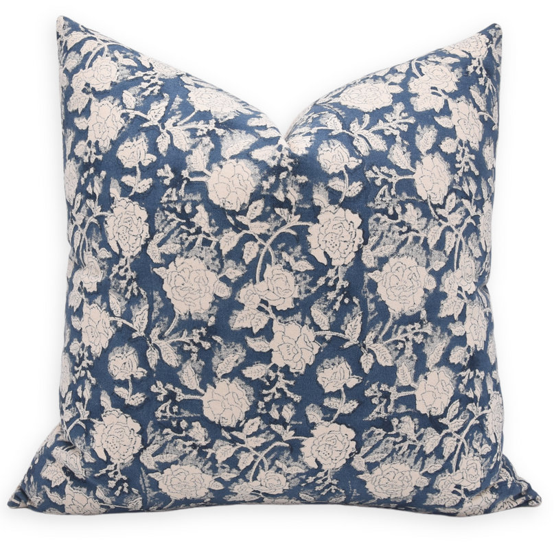Floral Cotton Indoor/Outdoor Pillow Cover Fabdivine 