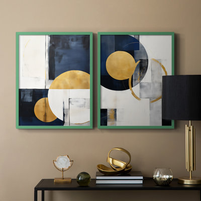 ABSTRACT Series DLI - reproduction encadrée de qualité supérieure - prête à être accrochée - aucun clou requis - aucun clou requis