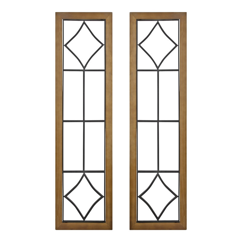Brenham Traditional Abstract Wall Decor on Solid Wood