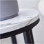 Table d'appoint moderne avec plateau en panneau de fibres à densité moyenne en faux marbre