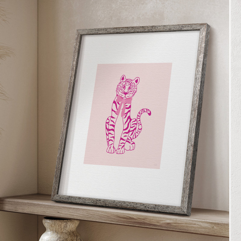 Tiger Bow Framed Print - Solid Wood, 30" H x 24" W