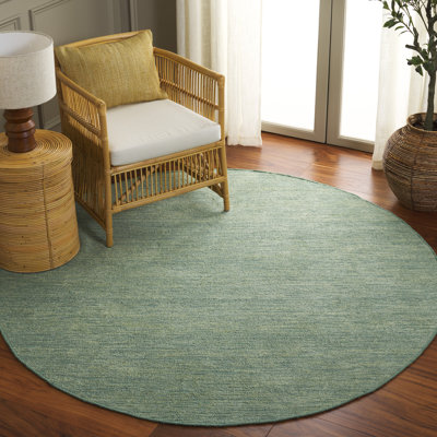 Tapis vert en coton recyclé et viscose Quinte