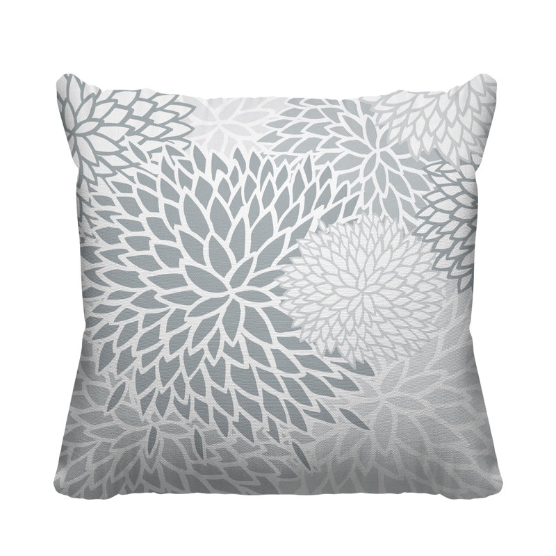 Arlo Outdoor Reversible Throw Pillow, 17W" x 17H", Grey