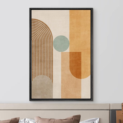 Motif géométrique abstrait de style Mid-Century Boho Polygons