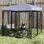 Chenil d'extérieur pour chien avec porte d'alimentation rotative, enclos pour chien-80827962