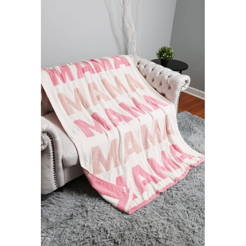Jeté multicolore Mama, Rose