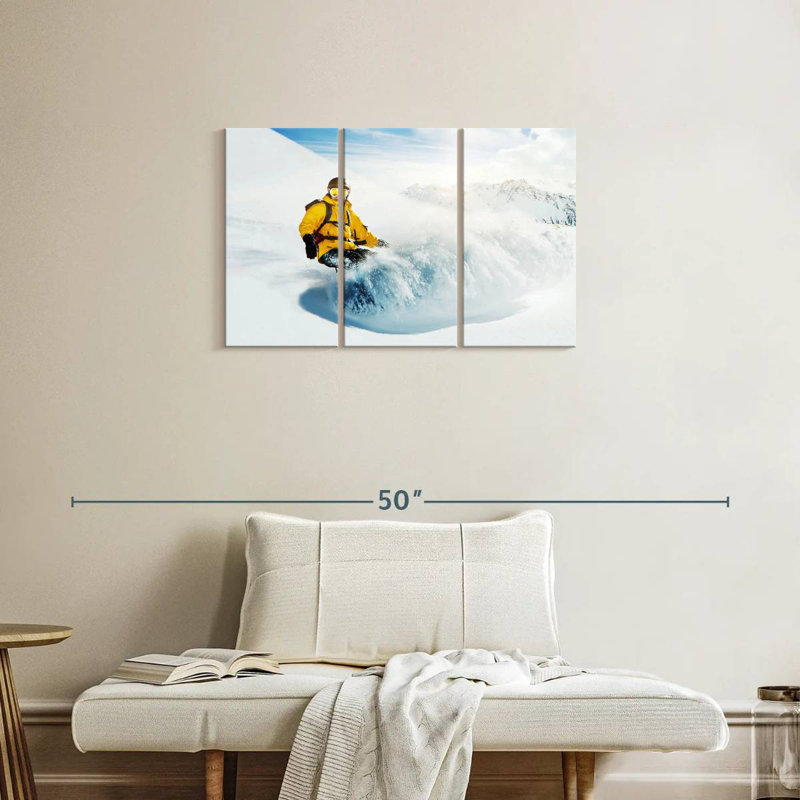 Snowboard d'hiver en montagne, H 20 po x l 33 po
