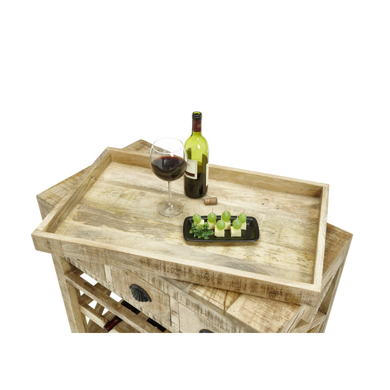 Solid Wood Bar Cart