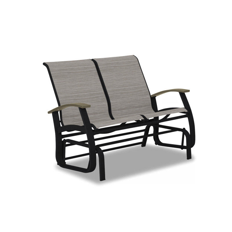 Belle Isle Outdoor Glider, Classic Graphite P30, Textured Snow, Titanium Sunbrella®