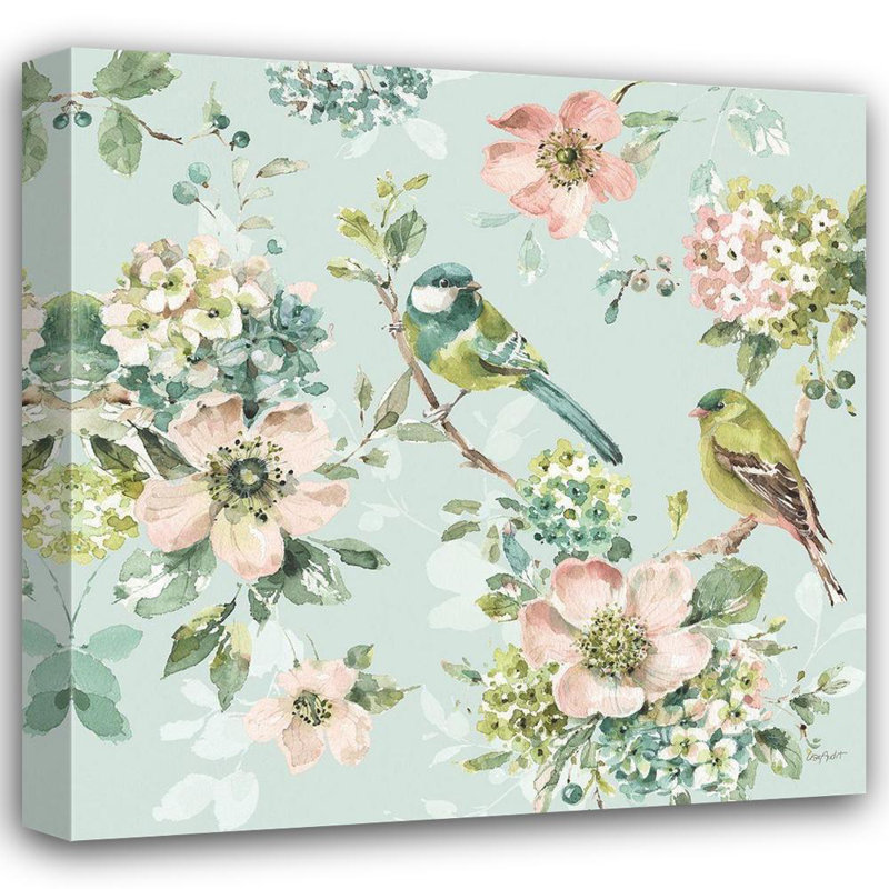 Alcott Hill® Audit, Lisa, toile tendue avec châssis «Mint Crush 02 on Mint», H 20 po x l 20 po