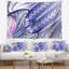Tapisserie en verre coloré en bleu et blanc abstrait-28494949
