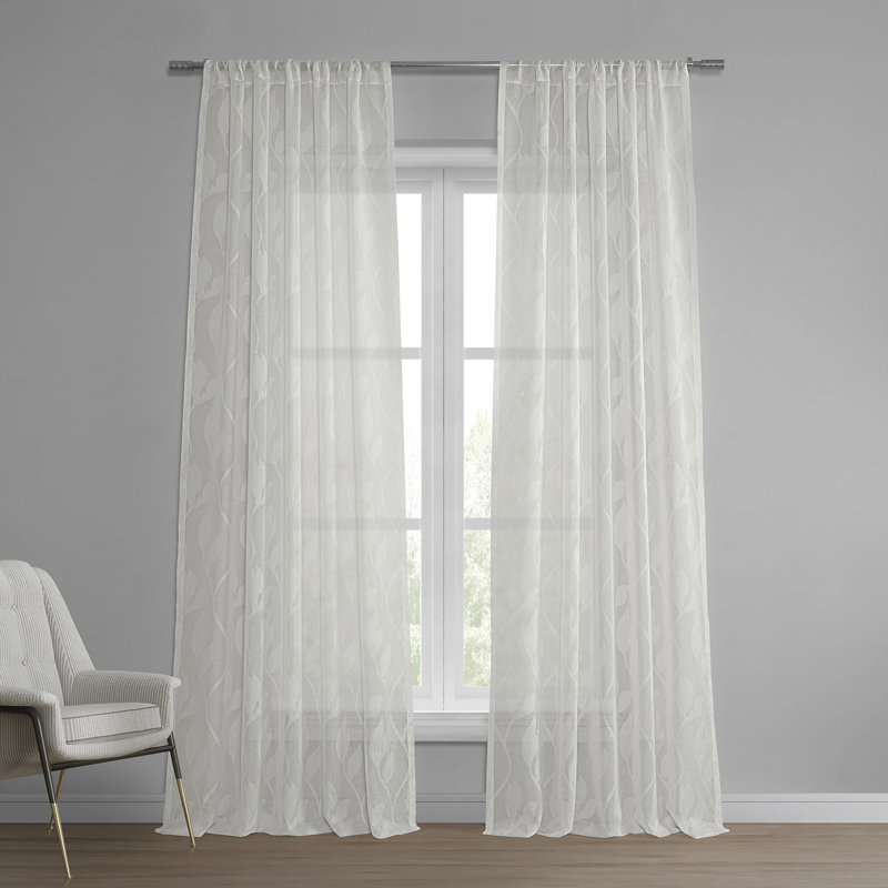 Rideaux transparents en faux lin pour chambre à coucher, rideaux de salon pour rideau simple à grande fenêtre