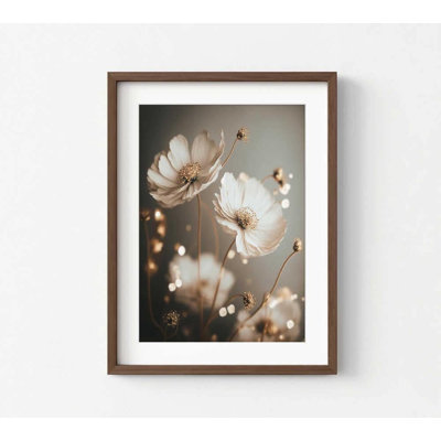 Reproduction d'art encadrée - aquarelle florale sur papier de qualité supérieure | Décoration intérieure moderne