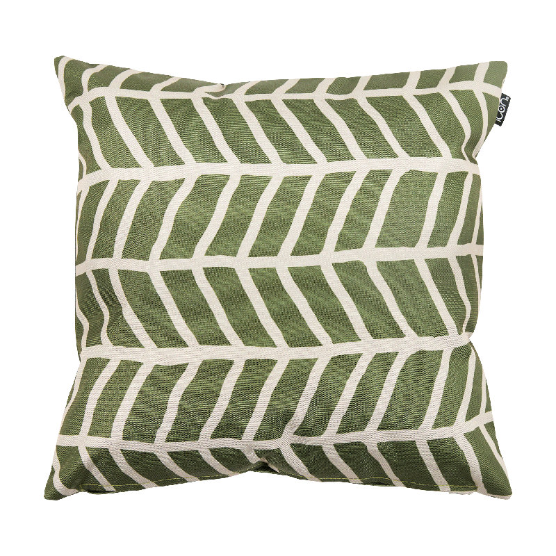 Stripe Indoor-Outdoor Cushions, Green/Orange Striped
