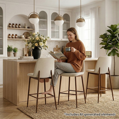 Tabouret de bar 26 po Mid-Century
