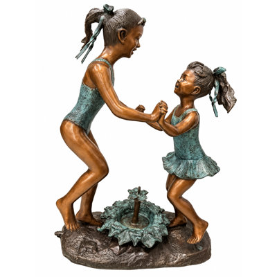 Sculpture en bronze coulé « Rires dans la fontaine »