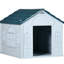 Cabane canine en plastique - bleu, pour petits et moyens chiens, imperméable, facile à rendre imperméable, facile à assembler